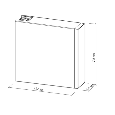 Dimensions435x140x458mm cross90